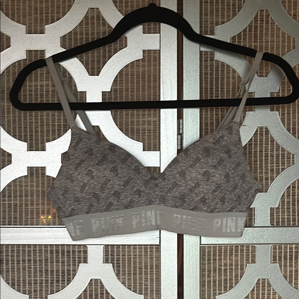 PINK Victoria's Secret Gray Silver Seamless Bra